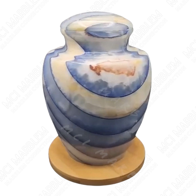 Mosaic onyx Urns round