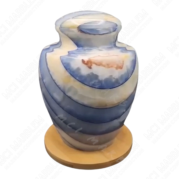Mosaic onyx Urns round