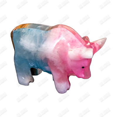 Hand Carved Onyx Marble Bull | Marble Connections