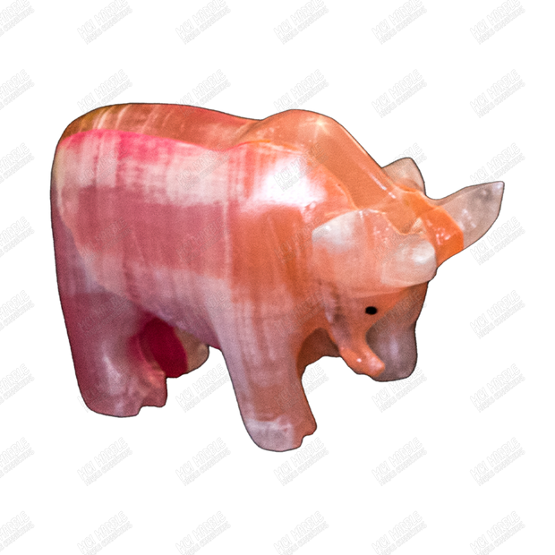 Hand Carved Onyx Marble Bull | Marble Connections