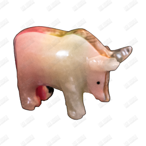 Hand Carved Onyx Marble Bull | Marble Connections