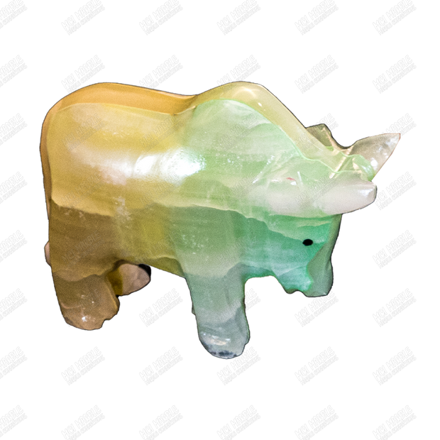 Hand Carved Onyx Marble Bull | Marble Connections