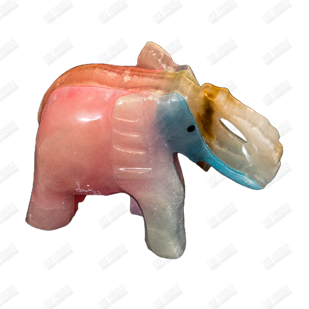Hand Carved Glow-in-the-Dark Elephant Sculpture