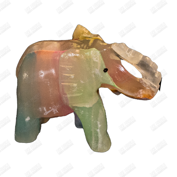 Hand Carved Glow-in-the-Dark Elephant Sculpture