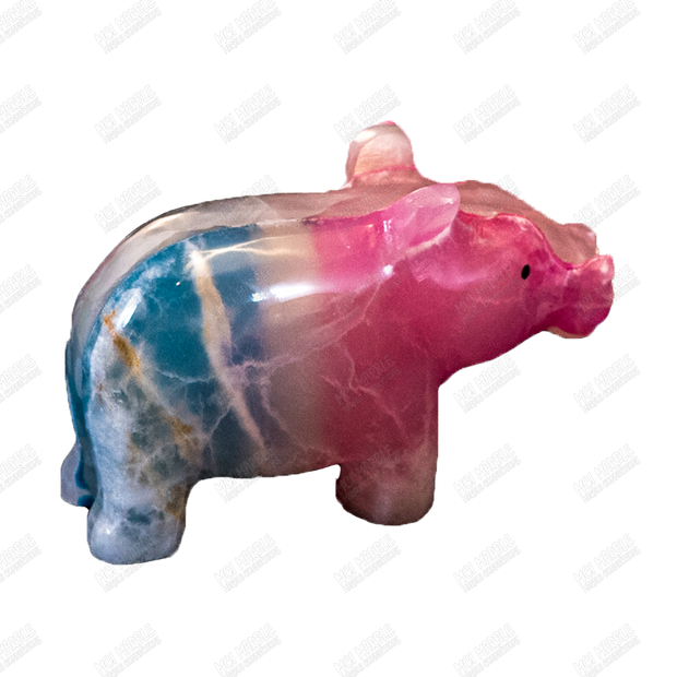 Hand Carved Glow-in-the-Dark Hippo