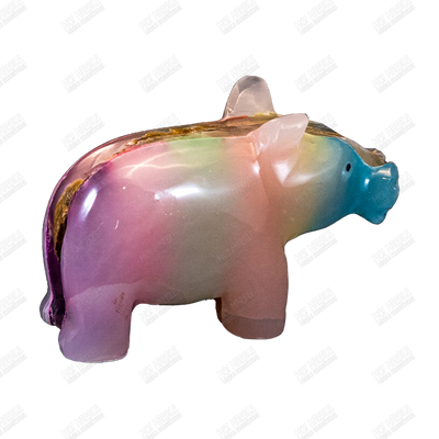 Hand Carved Glow-in-the-Dark Hippo - Home Decor
