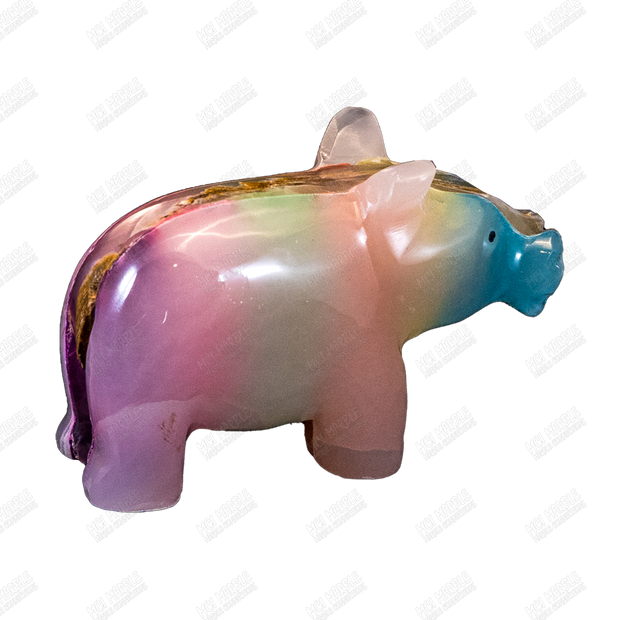 Hand Carved Glow-in-the-Dark Hippo - Home Decor