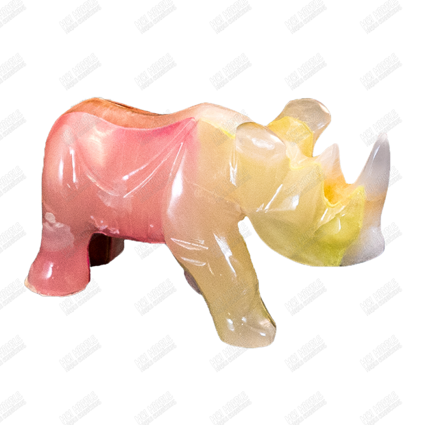 Hand Carved, Glow-in-the-Dark Rhino