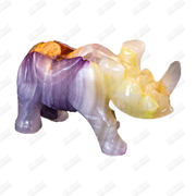 Hand Carved, Glow-in-the-Dark Rhino