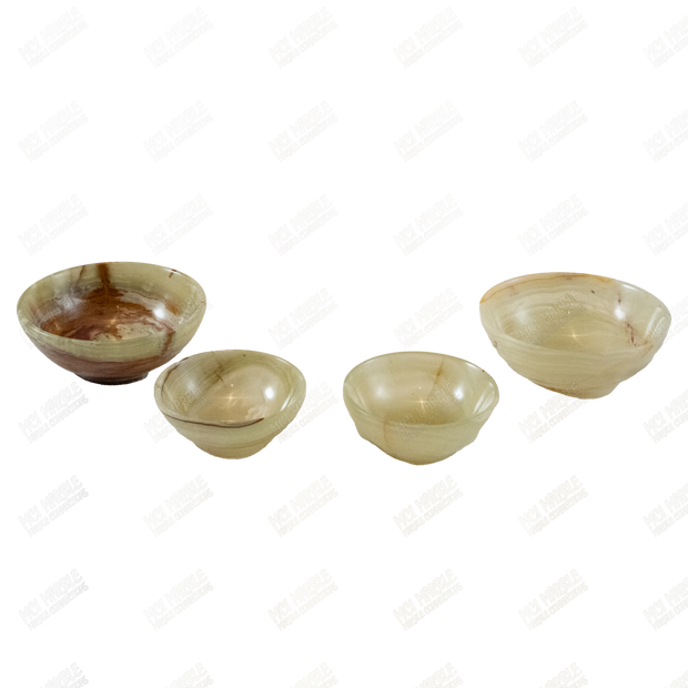 Hand Carved Green Onyx Stone Bowls