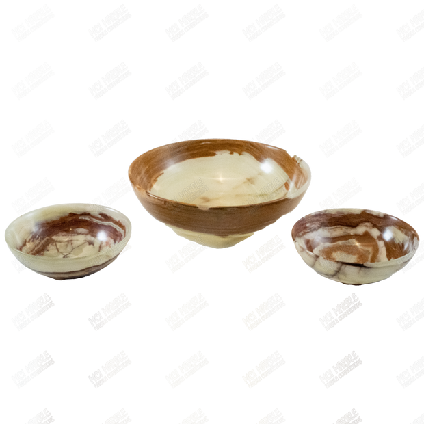Hand Carved Green Onyx Stone Bowls