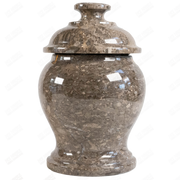 Hand Carved Limestone Fossils Apple jar - Home Decor