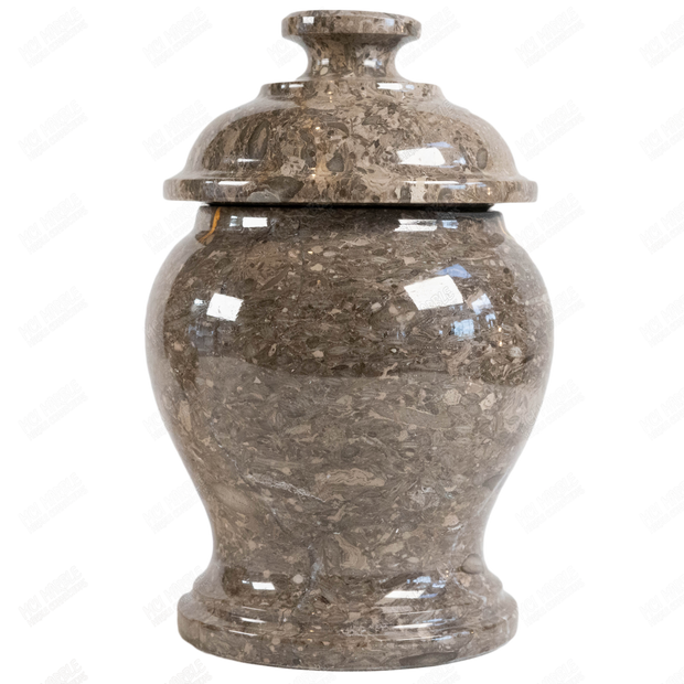 Hand Carved Limestone Fossils Apple jar - Home Decor