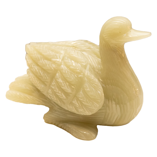 Hand Carved Onyx Duck Sculptures - Home Decor