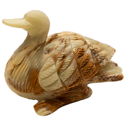 Hand Carved Onyx Duck Sculptures - Home Decor