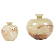 Hand Carved Apple Candy Jar