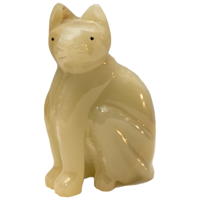 Hand Carved Onyx Cat - Marble Cat