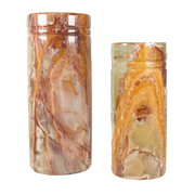 Hand Carved Green Onyx Vases - Home Decor