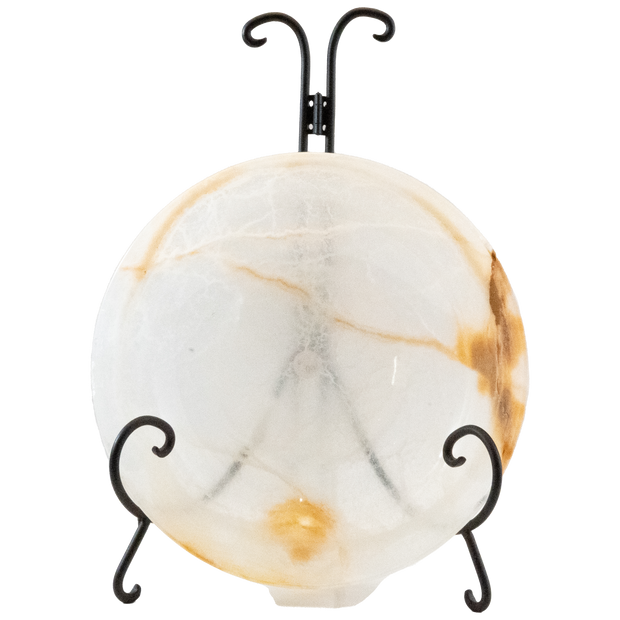 Hand Carved White Onyx Round Bowls - Home Décor