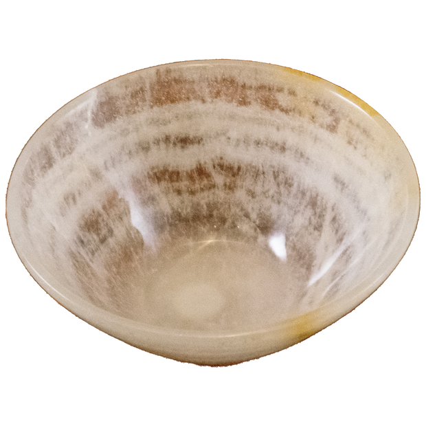 Hand Carved White Onyx V-shaped Bowls