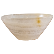 Hand Carved White Onyx V-shaped Bowls Of Marble