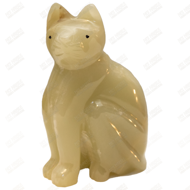 Hand Carved Marble Cat Statue | Marble Connections