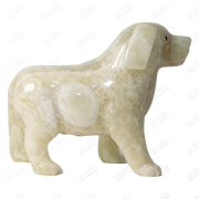 Hand Carved Onyx Standing Dog Statue