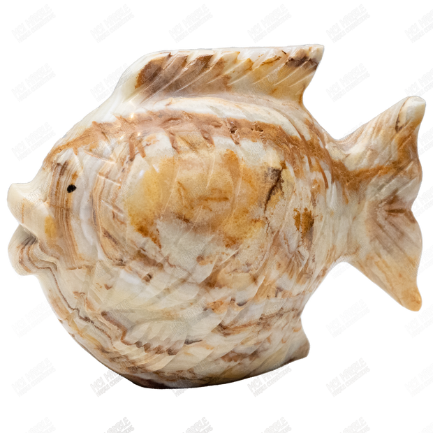 Hand Carved Onyx Marble Fish - Crystal Decor
