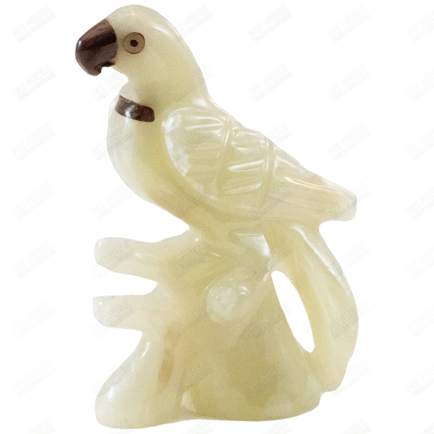 Hand-Crafted Green Onyx Parrots Stone - Marble Decor