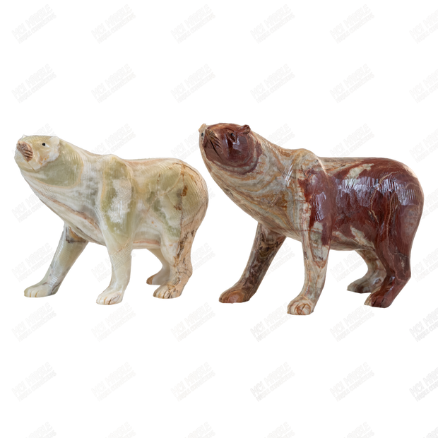 Hand Carved Onyx Polar Bear