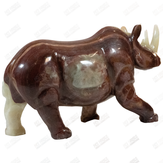 Hand Carved Onyx Rhino