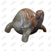 Hand Carved Onyx Tortoise Sculpture - Marble Decor