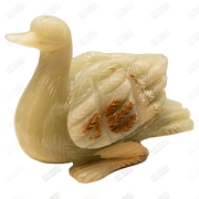 Hand Carved Onyx Duck Sculptures - Home Decor