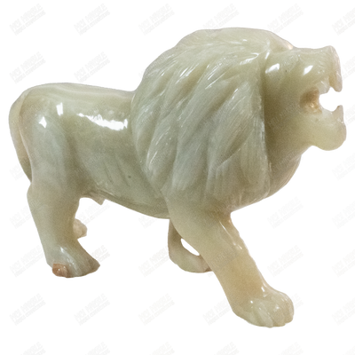 Hand Carved Onyx Lion Sculpture - Home Decor