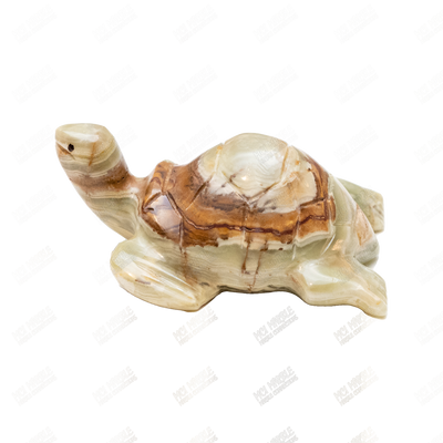 Hand Carved Green Onyx Marble Turtle