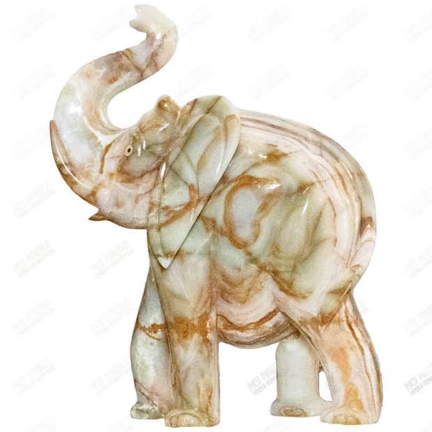 Hand Carved Onyx Elephants
