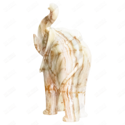 Hand Carved Onyx Elephants
