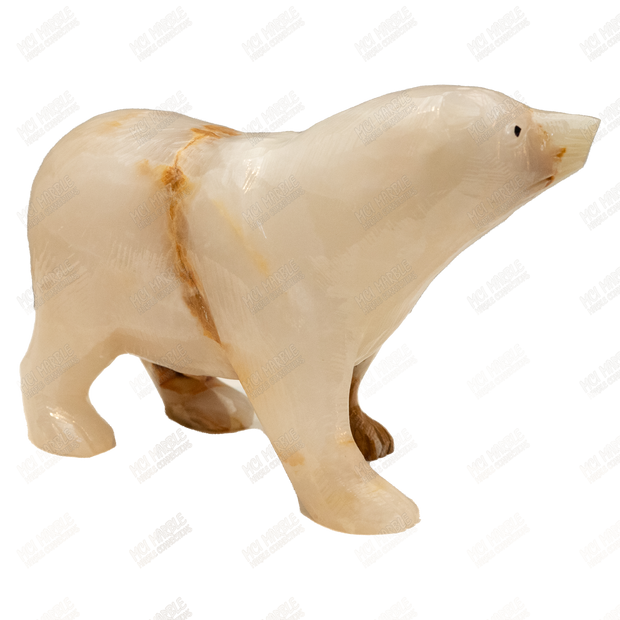 Hand Carved Onyx Polar Bear