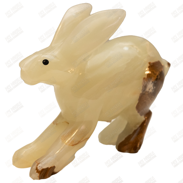 Hand Carved Onyx Rabbit - Bunny Onyx
