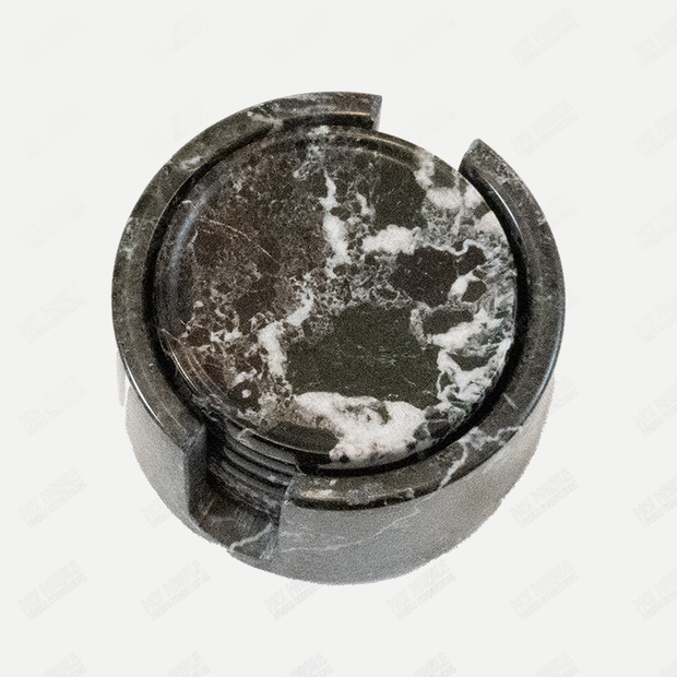 Hand Carved Onyx Marble Coaster Set