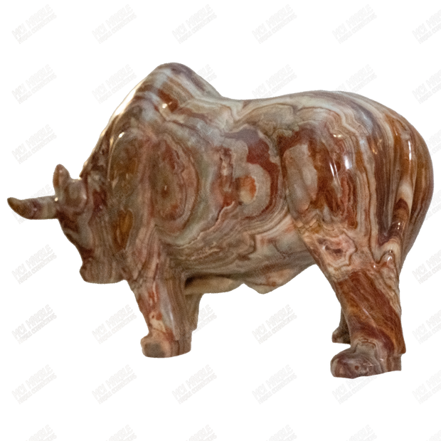 Hand Carved Onyx Bull