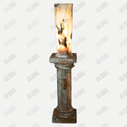 Hand Carved Cylinder Lamps