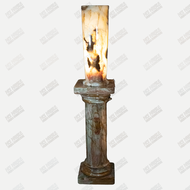 Hand Carved Cylinder Lamps