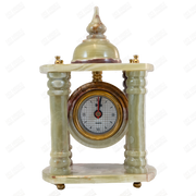 Hand Carved Onyx Temple Clock - Marble Clock