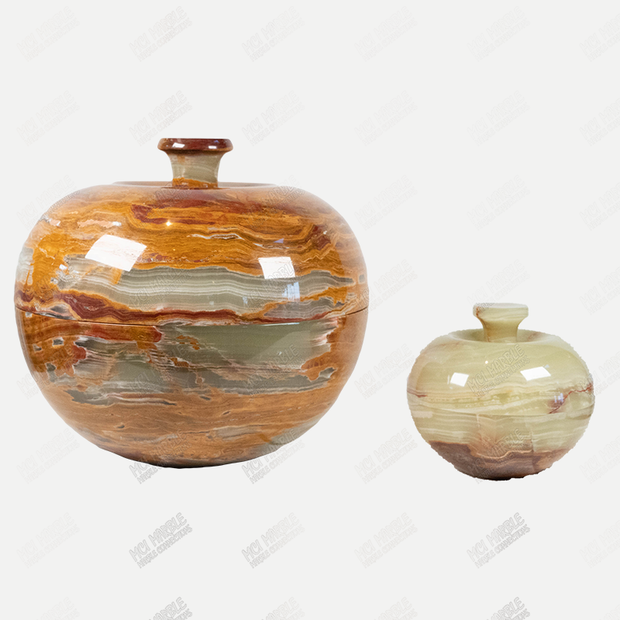 Hand Carved Apple Candy Jar