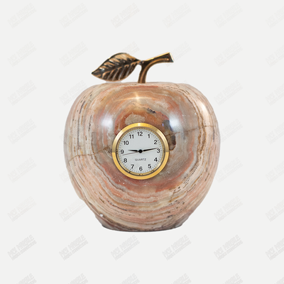 Hand Carved Onyx Apple Clocks - Kitchen Clock