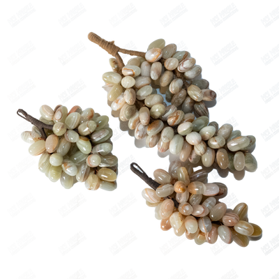 Hand Carved Green Onyx Marble Grapes