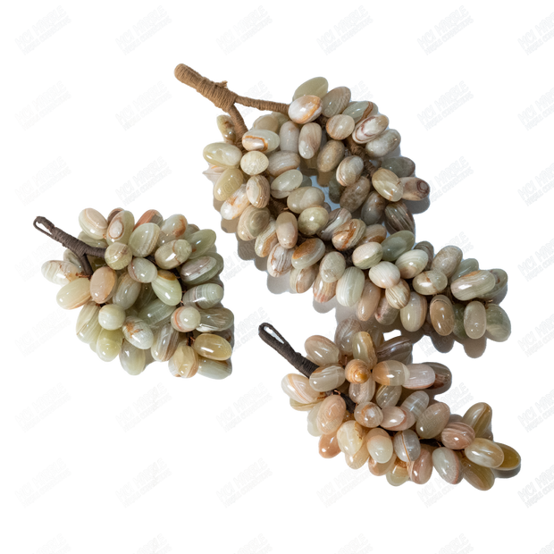 Hand Carved Green Onyx Marble Grapes
