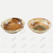 Hand Carved Green Onyx Stone Bowls