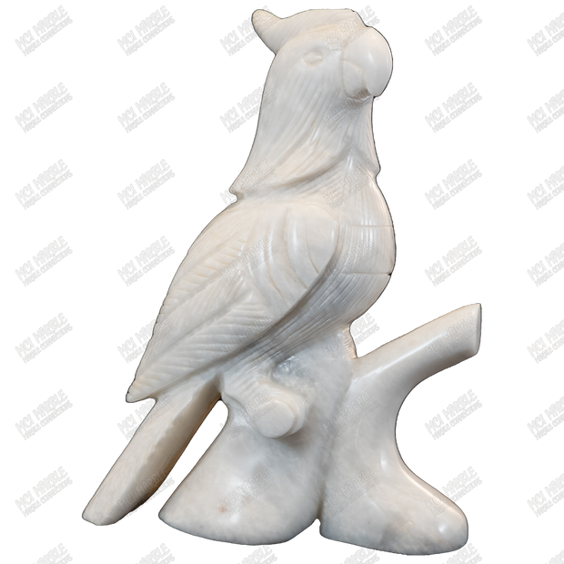 Hand-Crafted Green Onyx Parrots Stone - Marble Decor